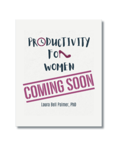 Book cover, titled Productivity for Women, and labelled coming soon